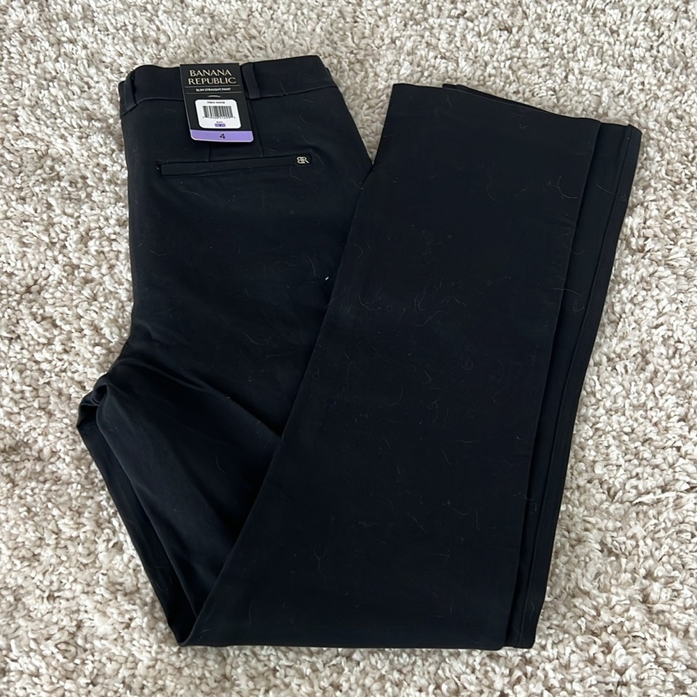 NWT Banana Republic Slim Straight Black Pants